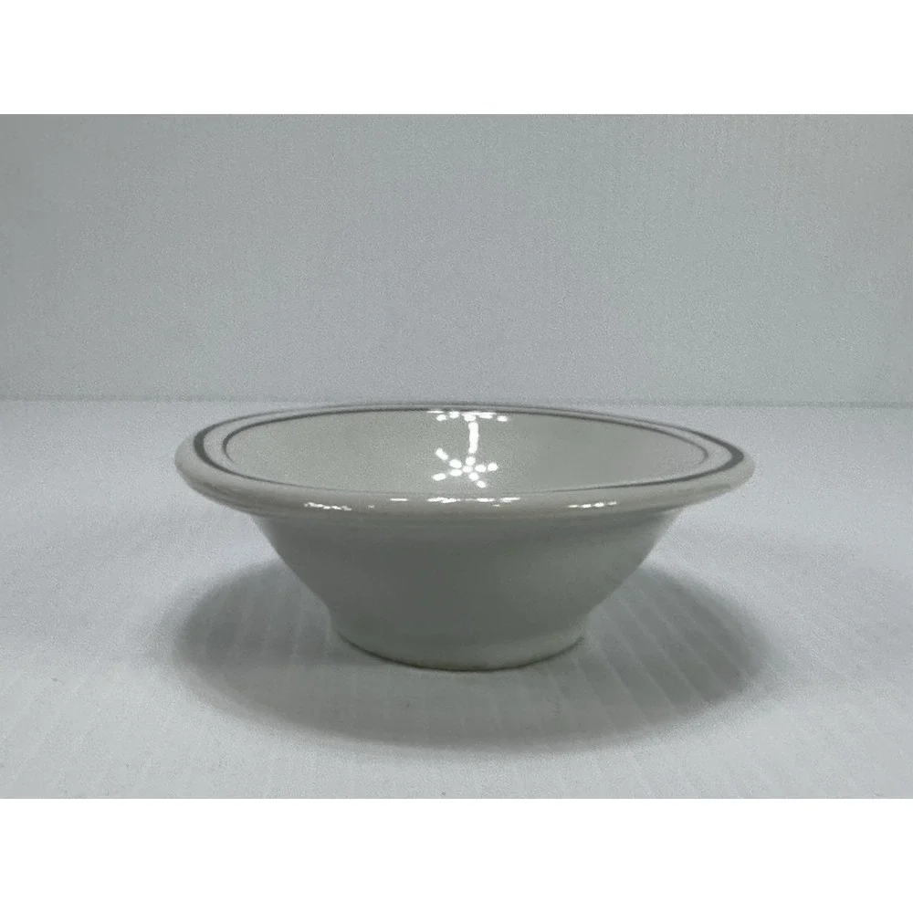 Vintage‎ Silver Trimmed Soap Dish White